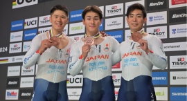長迫吉拓 男子チームスプリントで銅メダル獲得 トラック世界選手権 長迫吉拓 男子チームスプリントで銅メダル獲得 トラック世界選手権