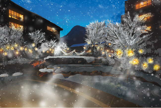 【界 奥飛騨】雪の宿を照らす和のライトアップ「飛騨玉の雪明り」開催｜2024年12月7日～2025年3月23日