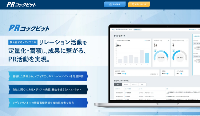 メディアごとのエンゲージメントを定量評価　メディアリレーション資産化ツール「PRコックピット」を提供開始