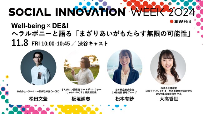 SIWにおける「ウェルビーイング」を担うトークセッション開催決定！「Well-being×DE&I ヘラルボニーと語る「まざりあいがもたらす無限の可能性」