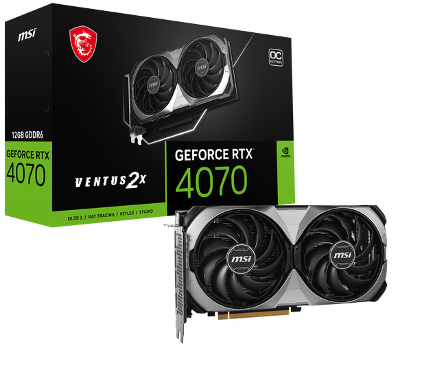 MSI、NVIDIA(R)の 「GeForce RTX(TM) 4070」 を採用したグラフィックスカード「GeForce RTX(TM) 4070 VENTUS 2X E1 12G OC」を発売開始