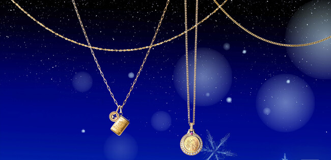 ゴールドを、もっと自由に。純金ジュエリーでクリスマスを華やかに！人気のダブルペンダントと純金コインペンダントを11月8日より数量限定販売！