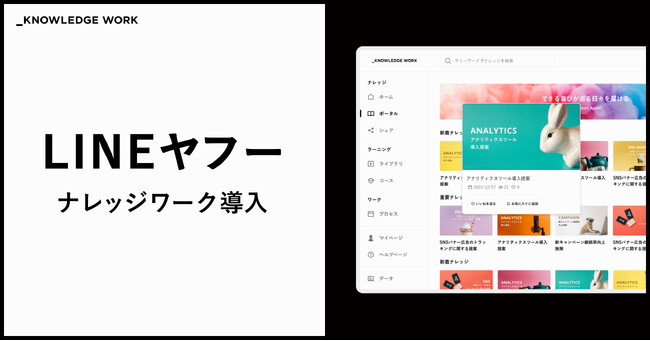 株式会社ナレッジワークの「ナレッジポータル」をLINEヤフーが約1,000名で導入