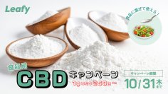 ＜食品通関品＞CBD業界を牽引する「Leafy」が食品用CBDの国内最安値に挑戦！10月24日より特別価格キャンペーンを実施