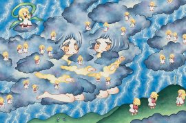 《いかづちの轟き》(英題”Echoes of Lightning”) 2024年 アクリル、キャンバス 60.6×90.1cm 《いかづちの轟き》(英題”Echoes of Lightning”) 2024年 アクリル、キャンバス 60.6×90.1cm