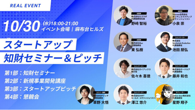 「スタートアップ知的財産セミナー＆ピッチ」にロゴラボ代表の野崎が登壇　～ 企業の著作物を守るブランド許諾管理SaaS「ロゴラボ」事業を紹介 ～