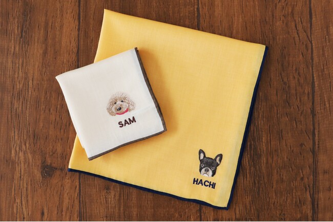 【CLASSICS the Small Luxury】先着15名様限定！犬の日を記念して、愛犬のオリジナルハンカチが作れる「オーダーメイドペット刺繍ハンカチ」イベントを開催！