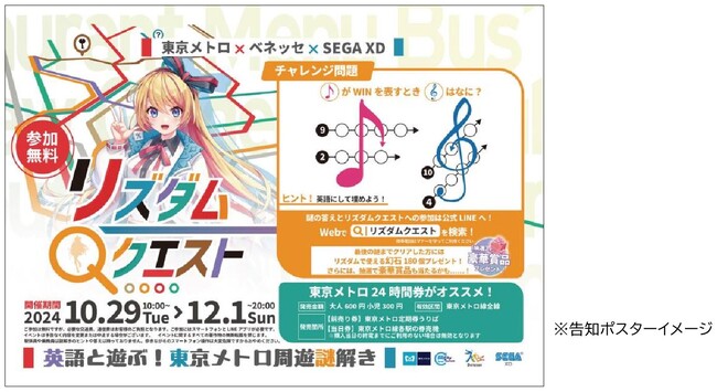 英語と遊ぶ！東京メトロ周遊謎解き「リズダムクエスト アリスと共に夢を取り戻せ！」を開催します！