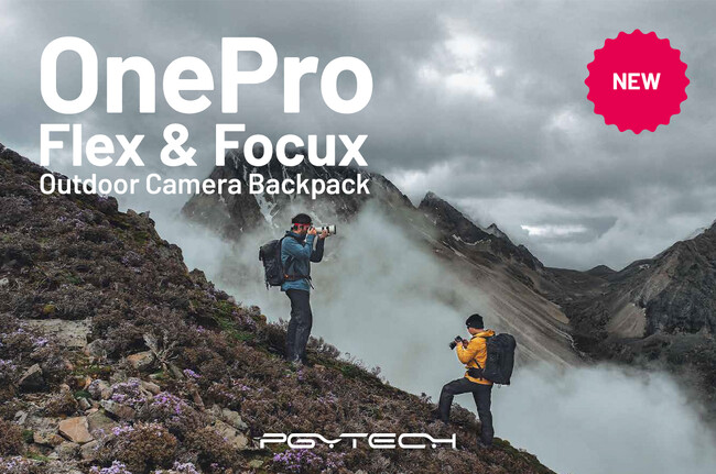 大人気の本格アウトドアカメラバッグ PGYTECH OnePro Flex＆Focux Backpack を10月25日（金）より一般販売スタート