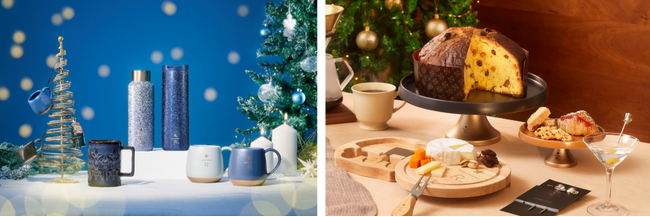 スターバックス リザーブ(R) ロースタリー 東京のホリデーグッズコレクション　幻想的なブルーのドリンクウェアや、コーヒーとともにホリデーの食卓を彩るアイテムが2024年11月1日に登場