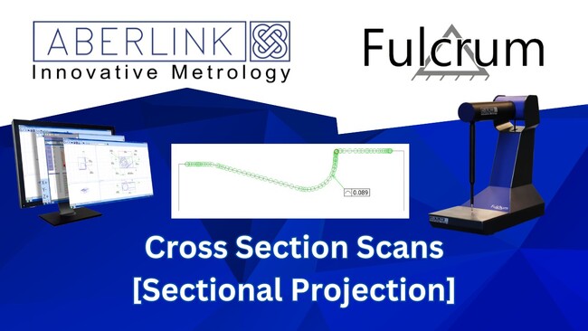英国の三次元測定機メーカー Aberlink社の「Fulcrum」測定機に新機能追加！旋盤で加工された部品の断面スキャン測定が可能に
