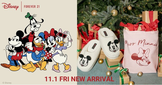 「FOREVER 21」が、毎度大好評の本国「ディズニー」の新作 “ホリデーコレクション” を11月1日（金）より発売！