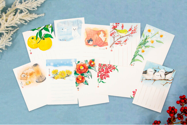 【新商品】『絵入りはがき2024 冬柄』の販売開始します