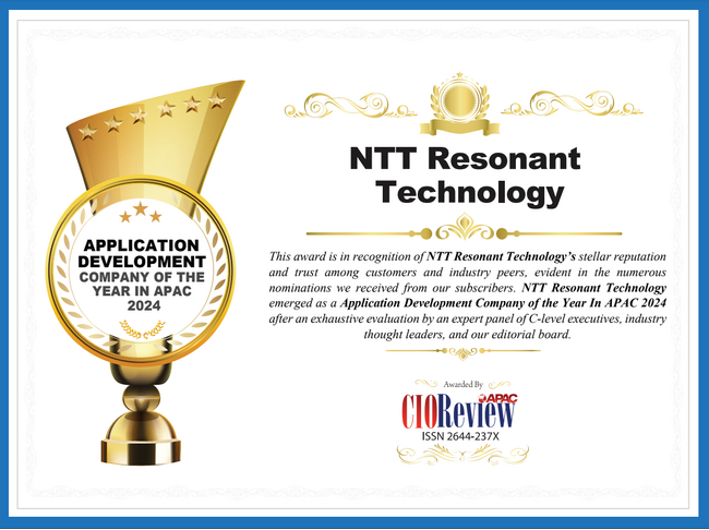 NTTレゾナントテクノロジー、IT専門誌「CIO Review APAC」よりAPAC 2024における年間最優秀アプリケーション開発企業を受賞