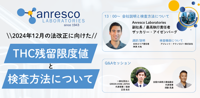 12月施行のTHC残留限度値規制に完全対応！業界最前線の専門家が語るウェビナー開催