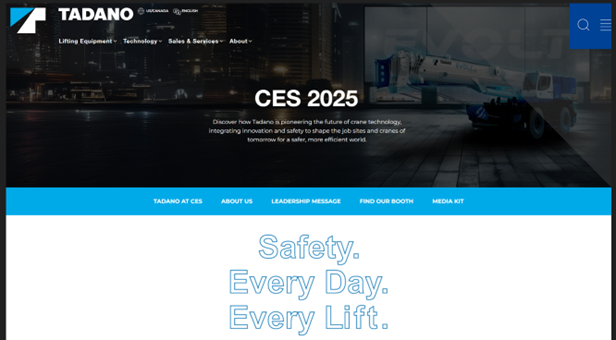 世界最大級のテクノロジー見本市「CES 2025」にタダノが初めて出展します