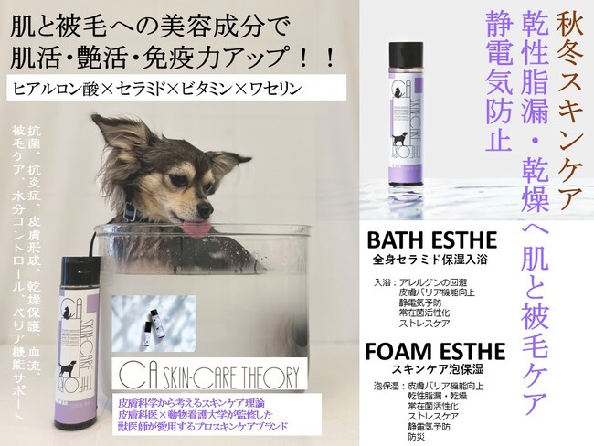 利用頭数3万頭突破！秋冬に敏感になるデリケート肌の犬や猫に、皮膚科学から生まれたスキンケアを