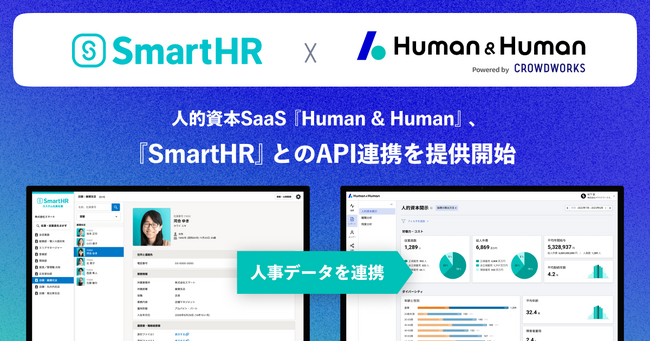 人的資本経営SaaS「Human & Human」「SmartHR」とのAPI連携を提供開始