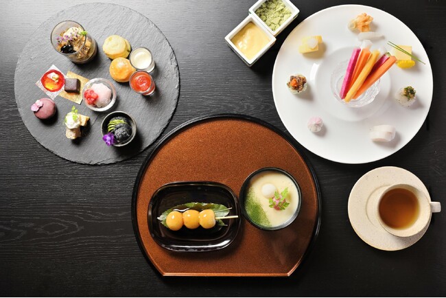【ザ・プリンス 京都宝ヶ池】静謐で澄んだ空気に満ちたチルスポット「茶寮」で楽しむ 京野菜が主役の「和のアフタヌーンティーセット」を販売