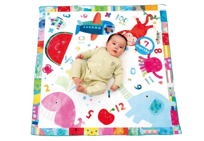 お子さまの成長記録を簡単にかわいく残せる『月齢フォトを撮ろう！ すくすくタオルケット』発売