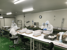 動物用医薬品の梱包作業 動物用医薬品の梱包作業