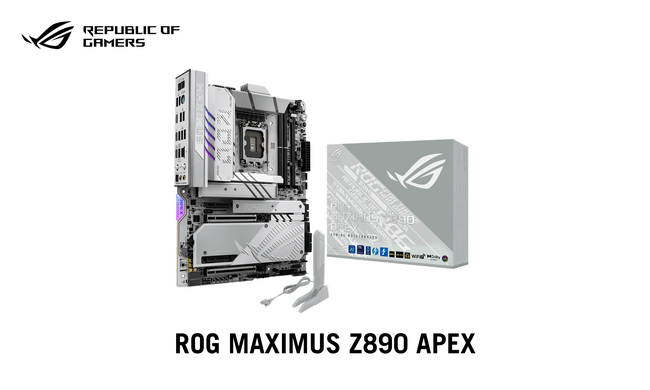 ASUSのゲーミングブランドRepublic of Gamersより、intel LGA 1851対応のオーバークロッカー向けマザーボードROG MAXIMUS Z890 APEXを発表