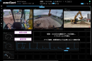 <everfleetによる建設機械の遠隔操作画面例> <everfleetによる建設機械の遠隔操作画面例>