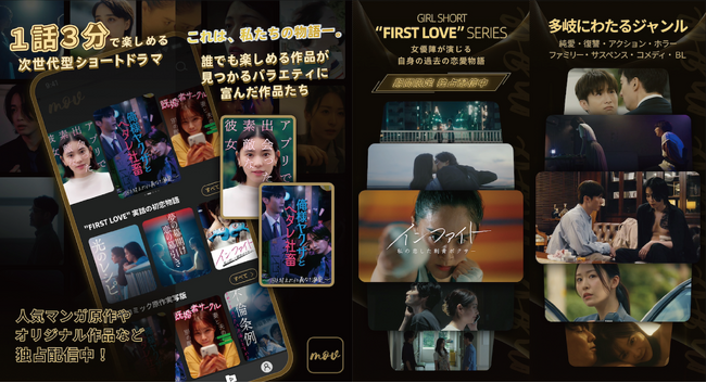 日本発グローバルショートドラマ&映画アプリ「ｍｏｖ」サービス開始を記念して、第1弾ラインナップ全作品配信開始！世界174以上の国と地域にサービス展開