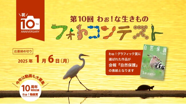 「第10回 わぉ！な生きものフォトコンテスト」募集開始