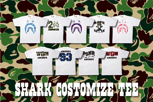 BAPE(R)︎のオリジナルSHARK Tシャツが作れるスペシャルキャンペーンがスタート