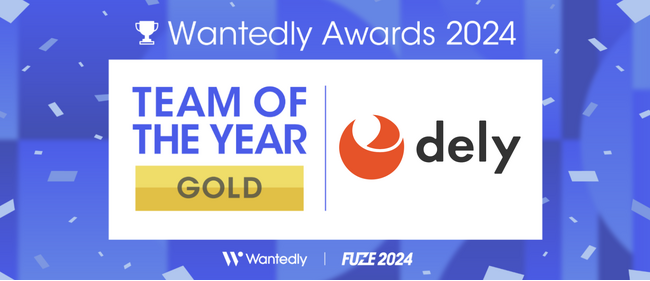 「クラシル」「クラシルリワード」運営のdely、Wantedly Awardsで「Team of the Year Gold」賞を受賞！　40,000社の中からトップの栄誉を獲得