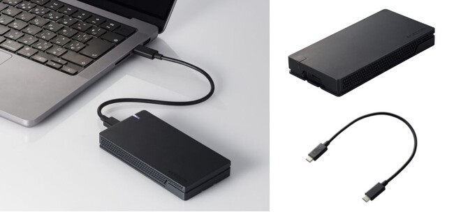 エレコム史上最高速度と安定動作を実現！大容量データの高速転送に最適なUSB 40Gbps(USB4(Version 1))外付けポータブルSSDを新発売