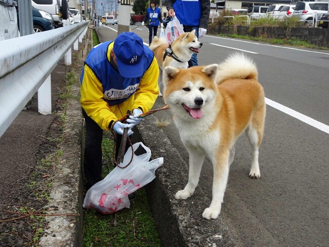 あきたの海ごみゼロへ！新しいマナー習慣の提案「犬の散歩でごみ拾いキャンペーンIN大館 part5」を開催。