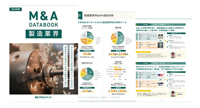 製造業界の最新M&A動向を網羅した「製造業界M&A DATABOOK 2024」が完成