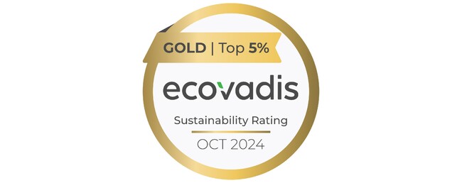 オカムラグループがEcoVadis社のサステナビリティ評価（2024年）において評価対象企業の上位5％以内となる「ゴールド」評価を3年連続で獲得