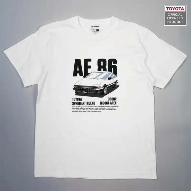 『TOYOTA AE86 トレノ』Tシャツが日本自動車博物館で取り扱い開始