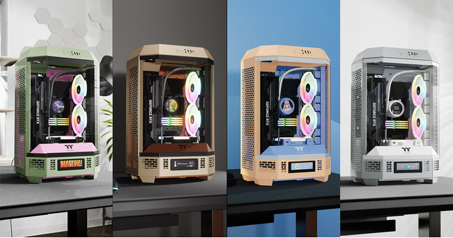 Thermaltake社製ミニタワー型PCケースの人気モデル「The Tower 300」シリーズに、4色のカラーバリエーションモデル追加を発表