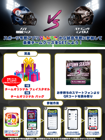Xリーグ 2024 秋季リーグ第6節 ノジマ相模原ライズ vs パナソニック インパルスの試合展開＆活躍選手予想をスポーツ予想アプリ「なんドラ」で開催！