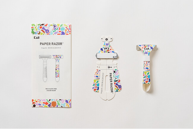 「ヘラルボニー」の異彩作家と貝印の世界初※1「紙カミソリ(R)」がコラボレーション