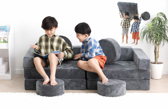 多彩なブロックで子どもが遊べる『つみきソファ』が登場！好きな物を自分の力で作り、創造性や思考力を育む
