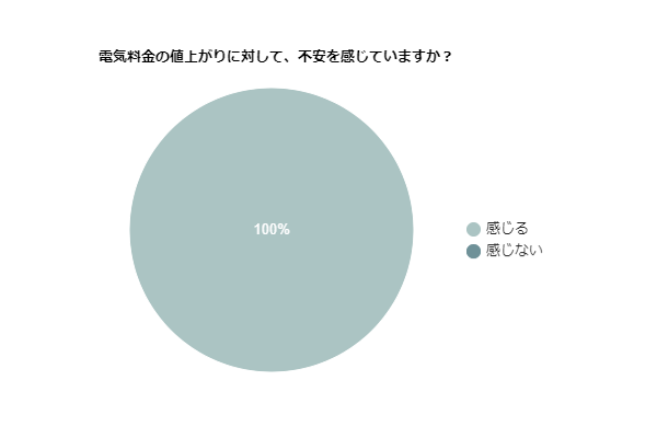 【電気の意識調査】電気料金の値上げについて100％が「不安」と回答