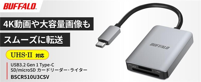 高画質写真、4K動画を高速転送！Type-C対応でiPhoneにも使えるカードリーダーを12月上旬発売