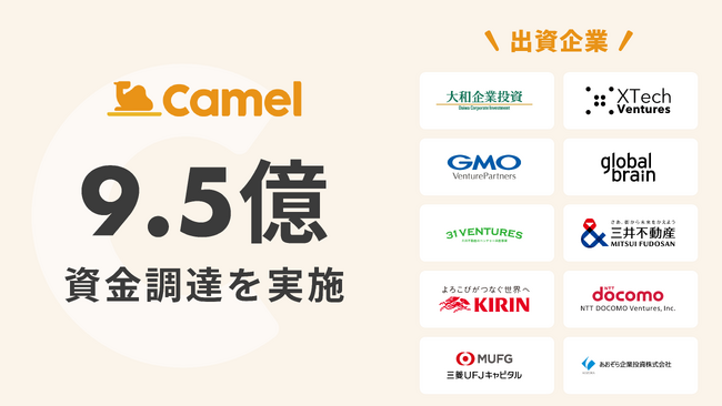9,000店舗の飲食店のオンライン注文・デリバリービジネスを支援する「Camelシリーズ」の株式会社tacoms、総額9.5億円の資金調達を実施