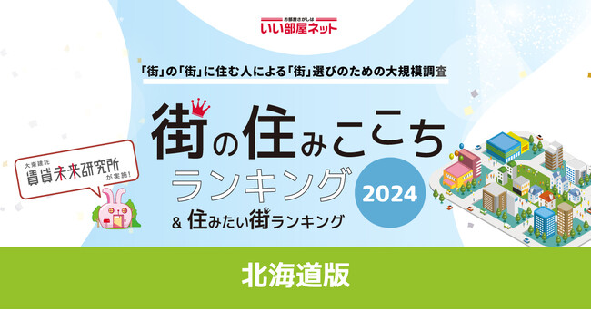 いい部屋ネット「街の幸福度 ＆ 住み続けたい街ランキング２０２４＜北海道版＞」（街の住みここちランキング特別集計）発表