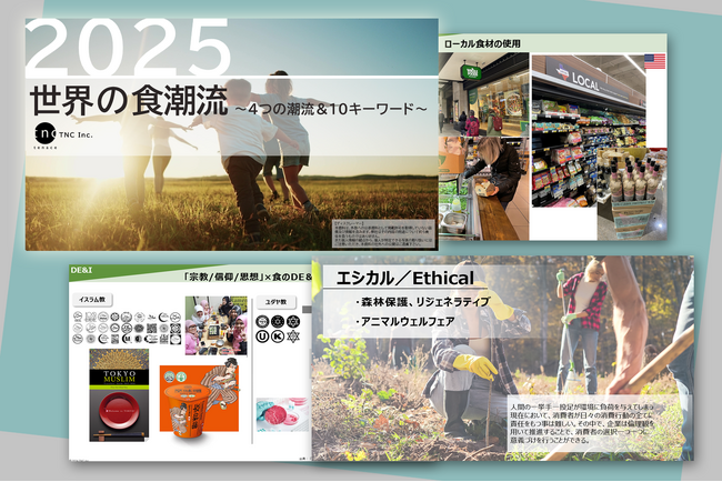 最新の海外フードトレンドから未来を読み解く／「世界の食潮流2025～4つの潮流＆10キーワード～」 を発表！企業・自治体向け食潮流セミナーの提供を開始