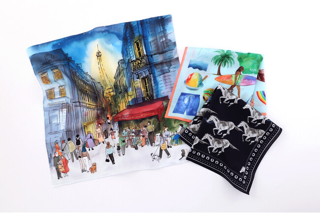 【CLASSICS the Small Luxury】イラストレーター山口奈津さん描き下ろしデザインのハンカチを発売！