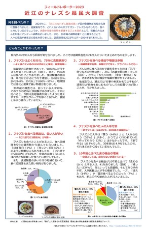 「近江のナレズシ県民大調査」の成果が公表されました