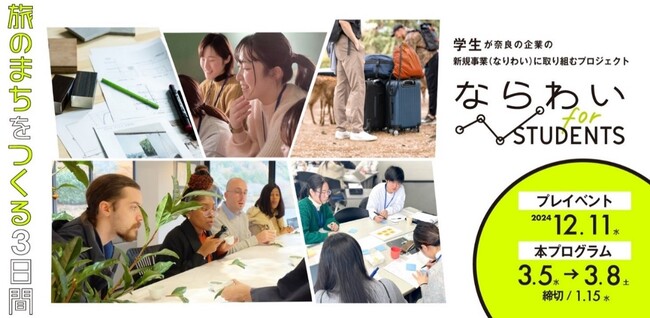 【奈良市】学生向け創業機運醸成事業「ならわい for students ～旅のまちをつくる3日間～」を実施