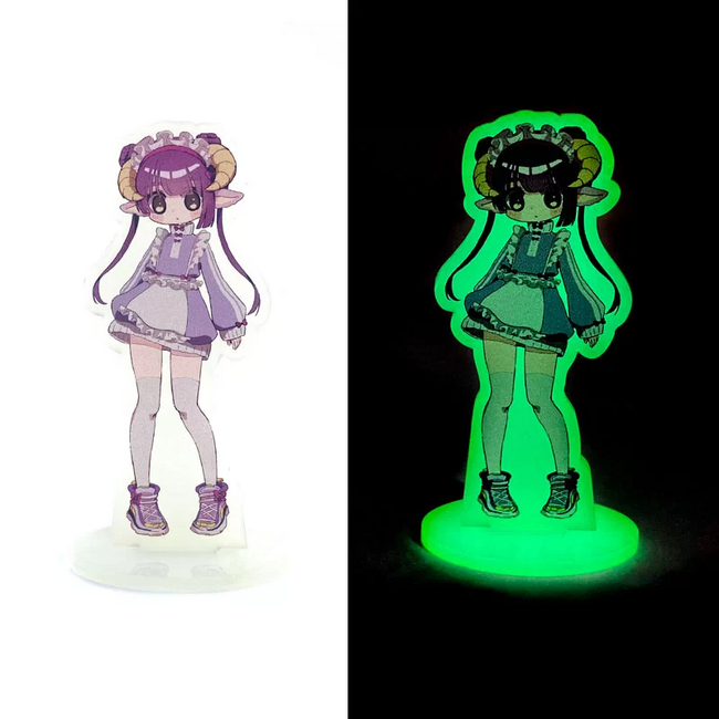 暗闇で光る蓄光アクリルフィギュアが1個からオリジナル作成可能！ME-Q新サービススタート（2024/11/14）