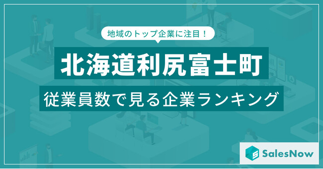 【北海道利尻富士町】従業員数ランキングを公開！／SalesNow DBレポート